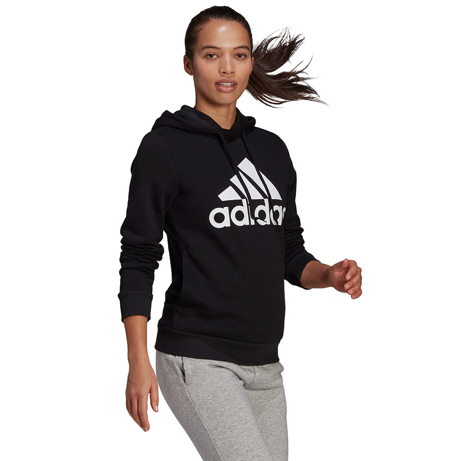 Bluza damska adidas W BL FL HD czarna – ujęcie 3