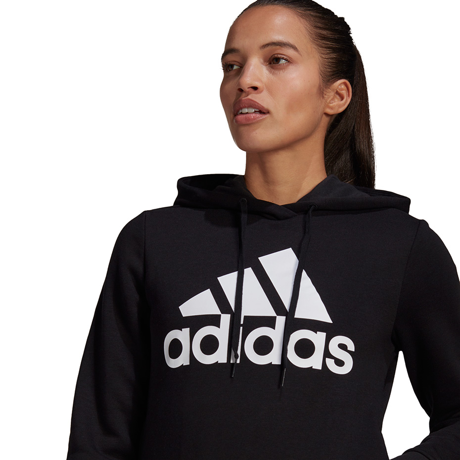 Bluza damska adidas W BL FL HD czarna – ujęcie 4