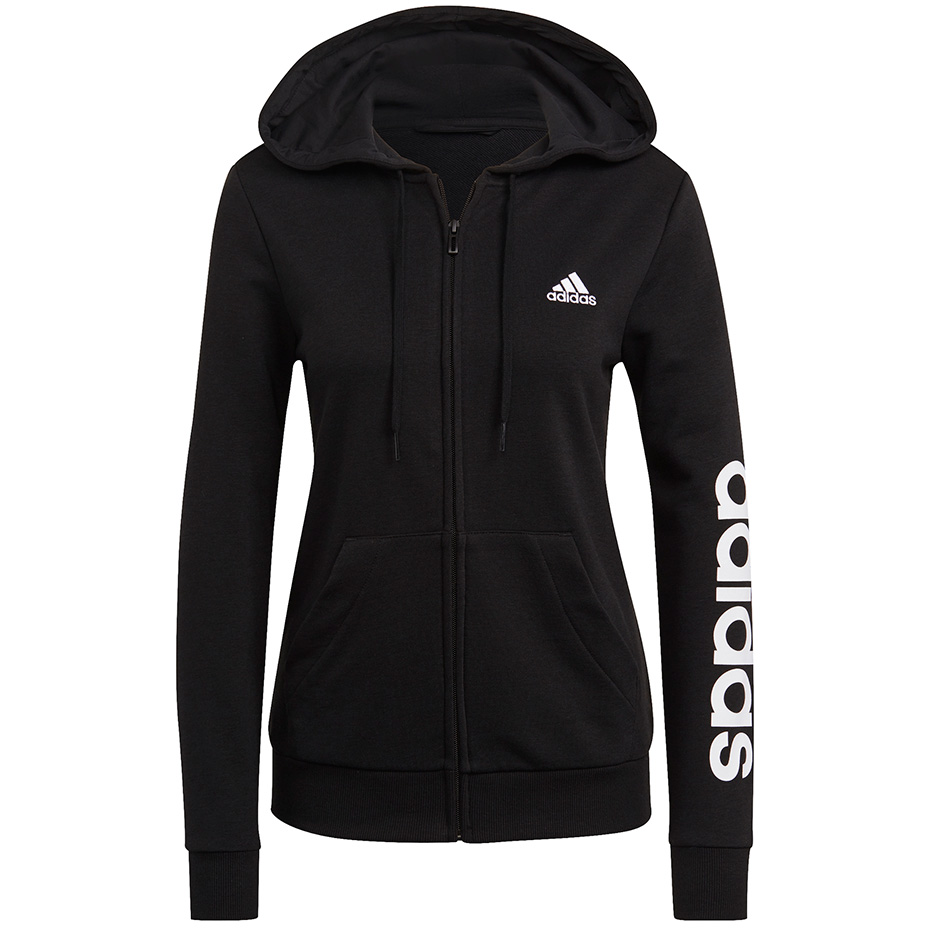Bluza damska adidas Essentials Linear Ful zipp Hoodie czarna