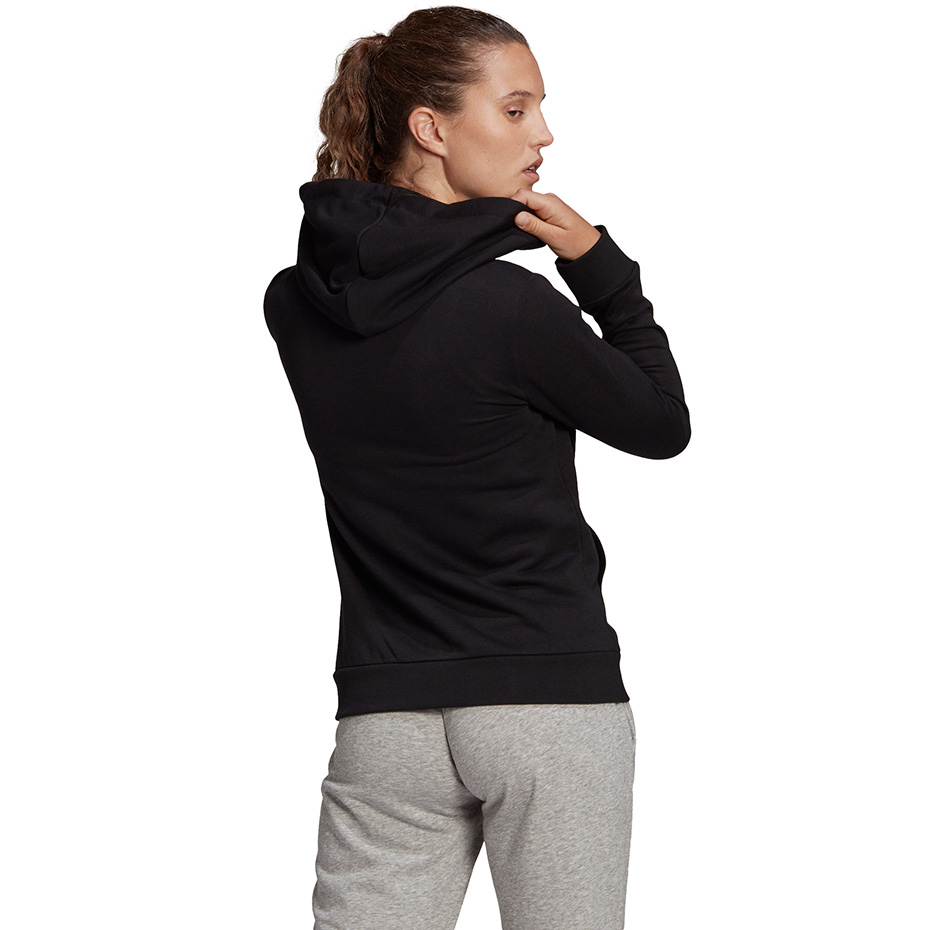 Bluza damska adidas Essentials Linear Ful zipp Hoodie czarna – ujęcie 4