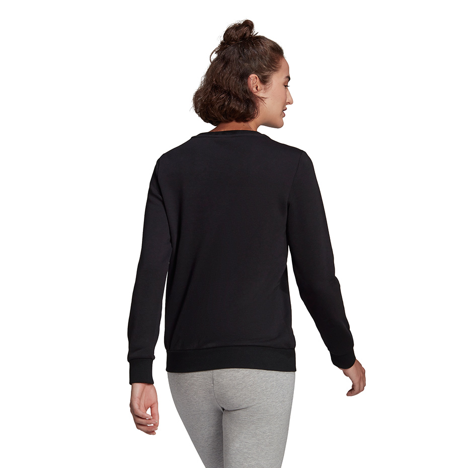 Bluza damska adidas Essentials Linear Sweatshirt czarna – ujęcie 5