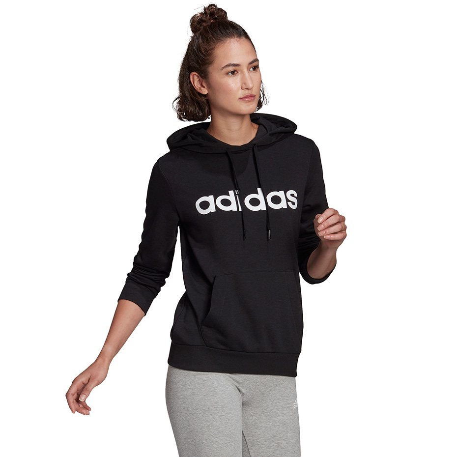 Bluza damska adidas Essentials Hoodie czarna – ujęcie 2