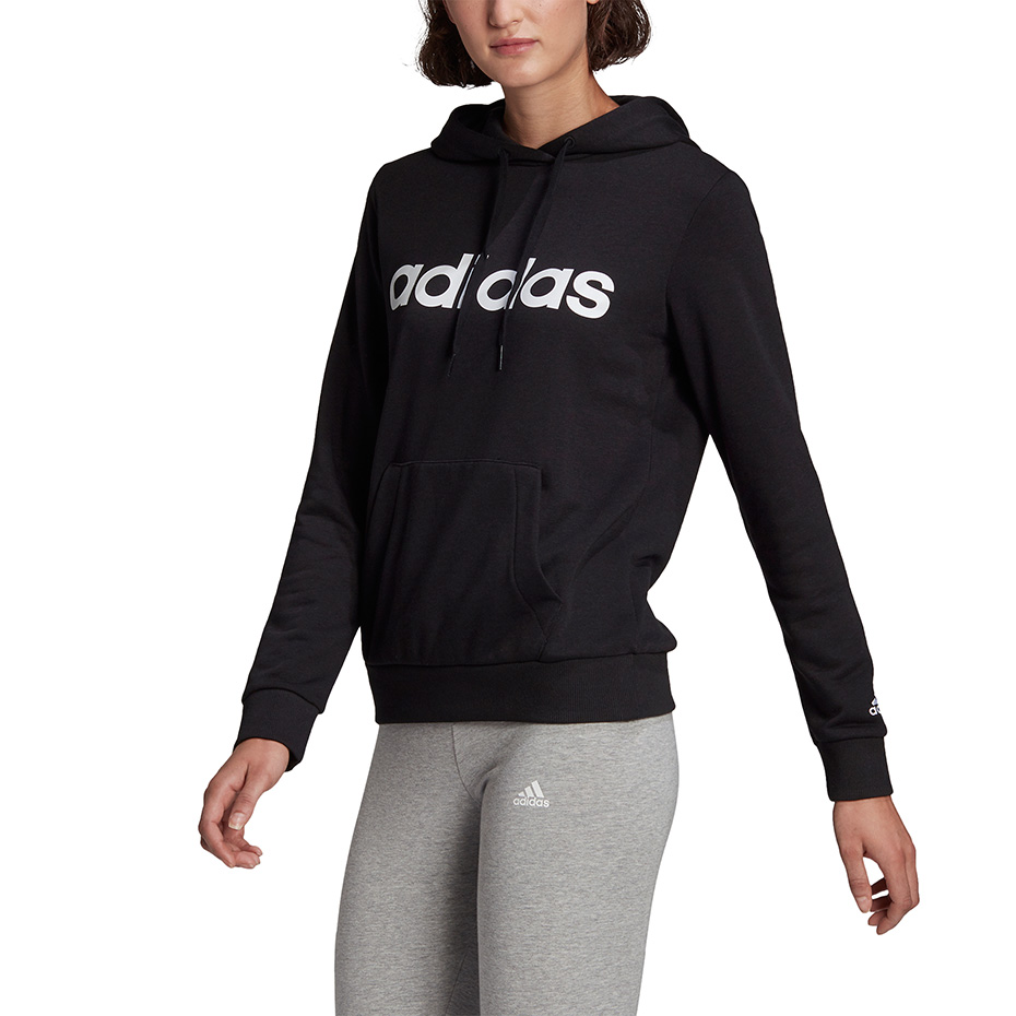 Bluza damska adidas Essentials Hoodie czarna – ujęcie 3