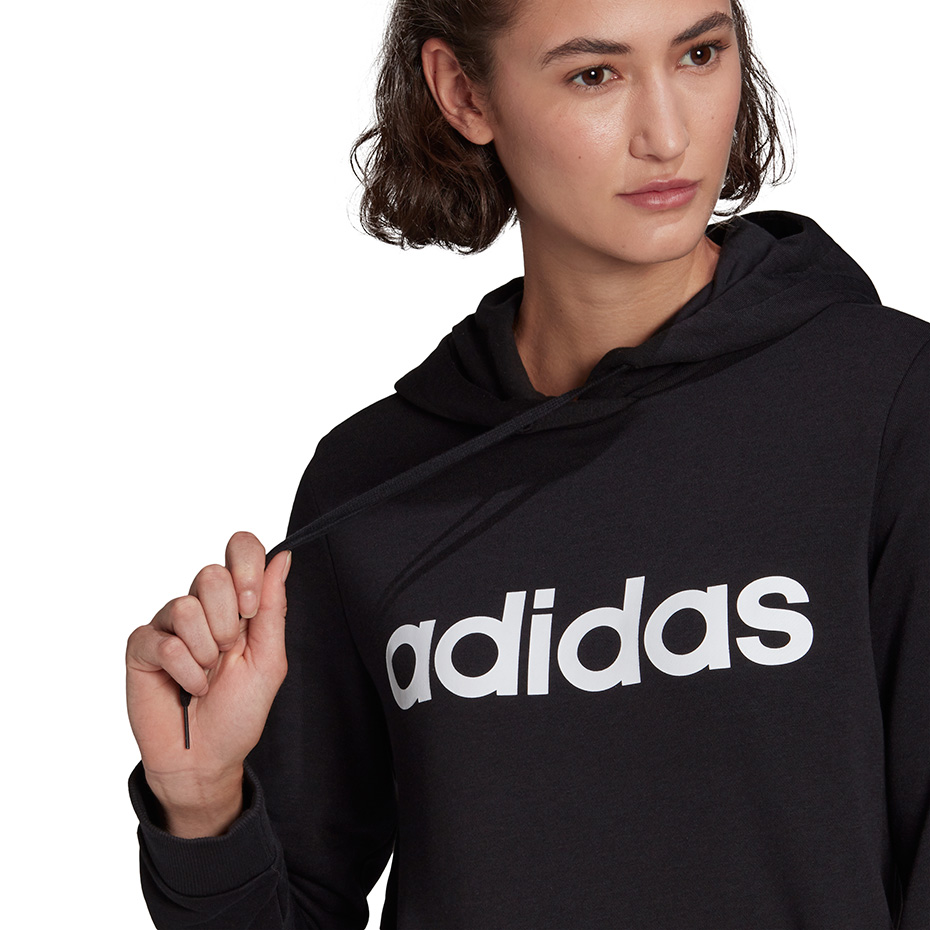 Bluza damska adidas Essentials Hoodie czarna – ujęcie 5
