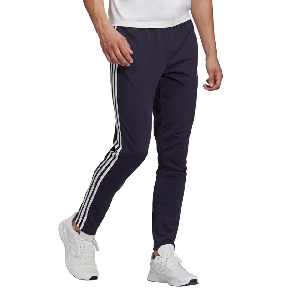 Spodnie męskie adidas Essentials Single granatowe – ujęcie 3