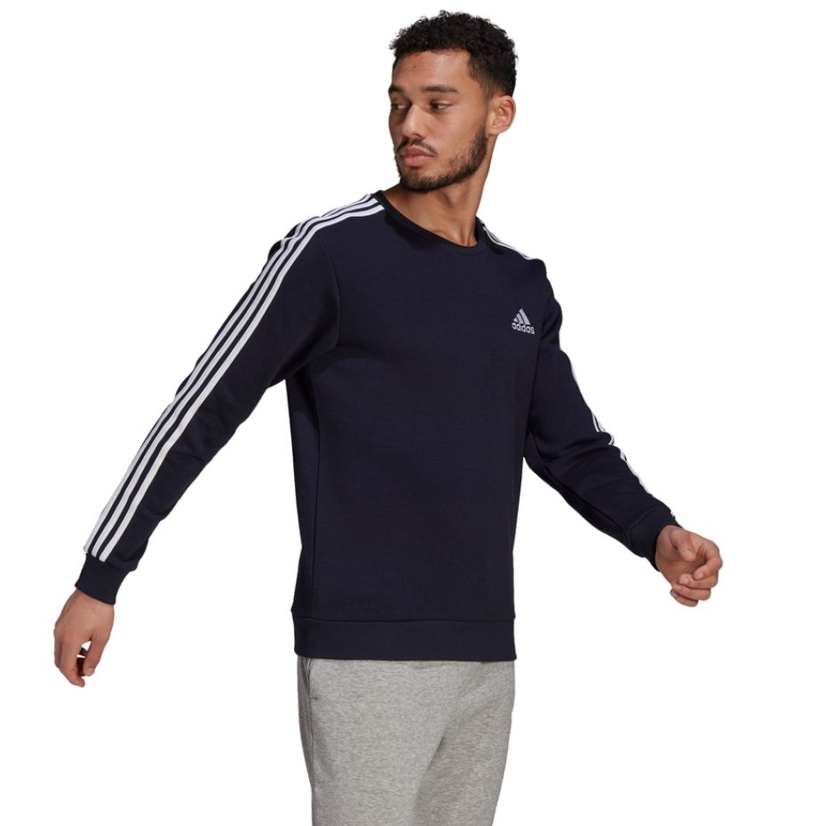 Bluza męska adidas Essentials Sweatshirt granatowa – ujęcie 3
