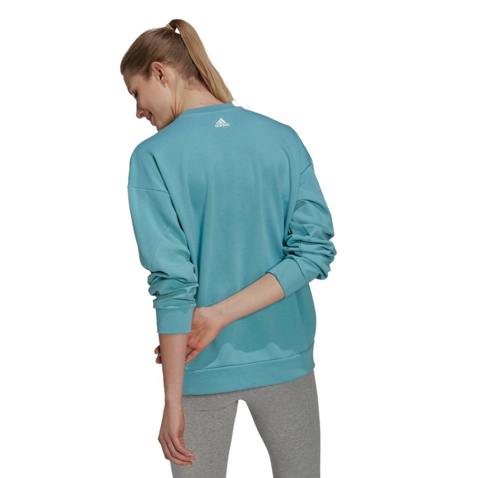 Bluza damska adidas uforu Sweatshirt niebieska – ujęcie 4