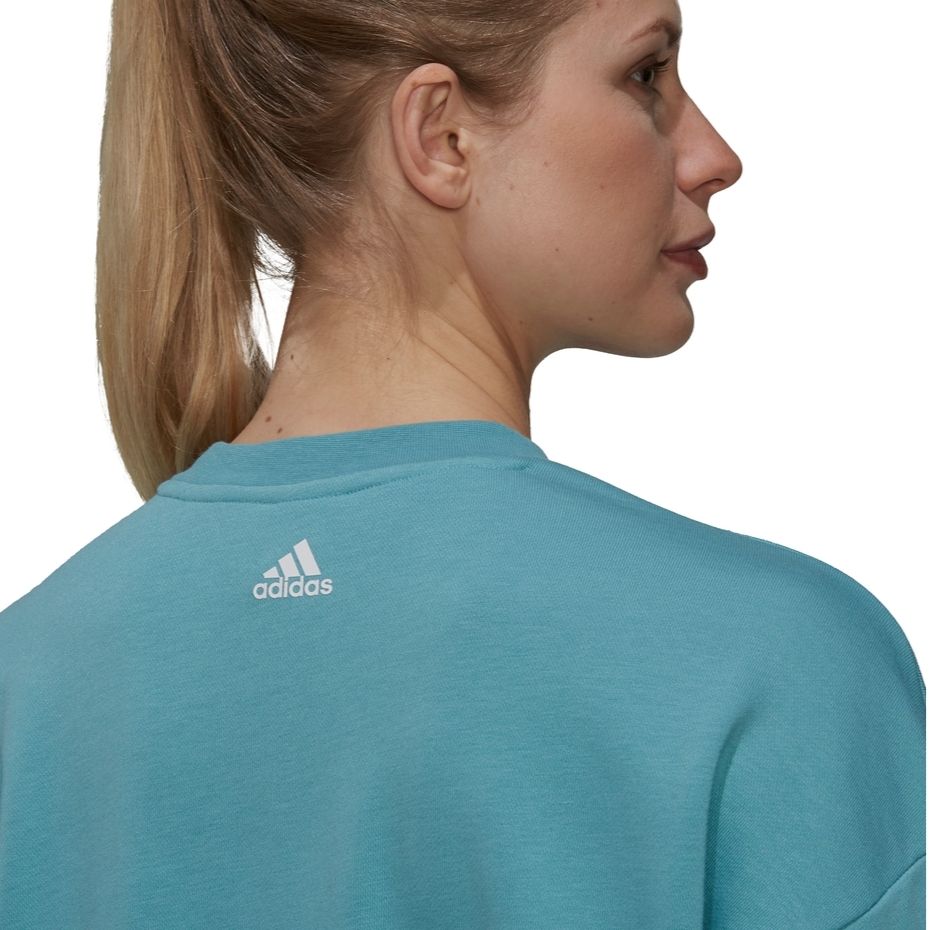 Bluza damska adidas uforu Sweatshirt niebieska – ujęcie 6