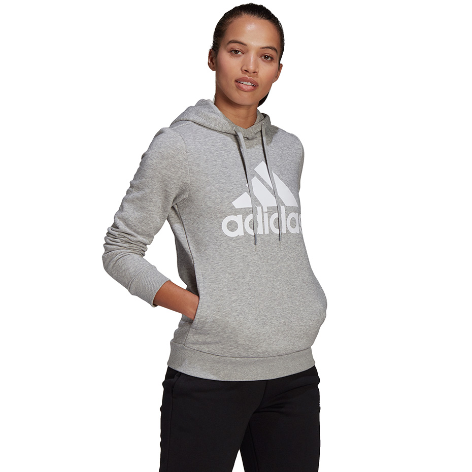 Bluza damska adidas Loungewear Es szara – ujęcie 2