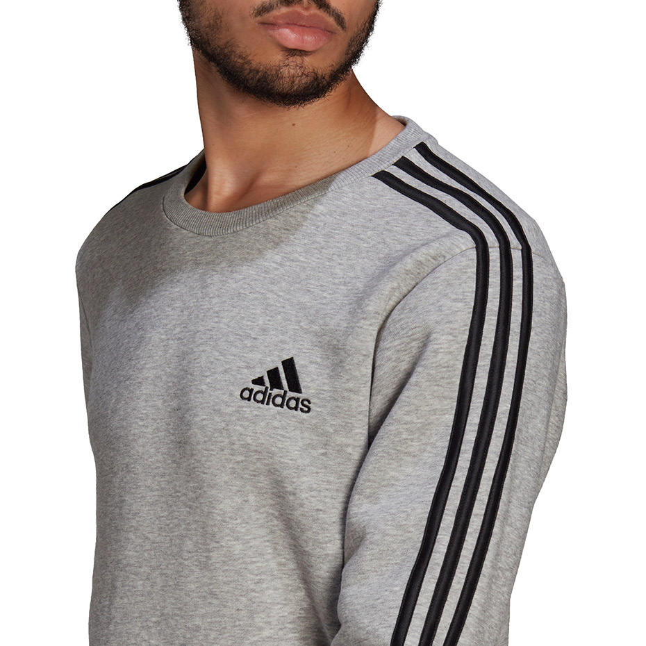 Bluza męska adidas Essentials Sweatshirt szara – ujęcie 5