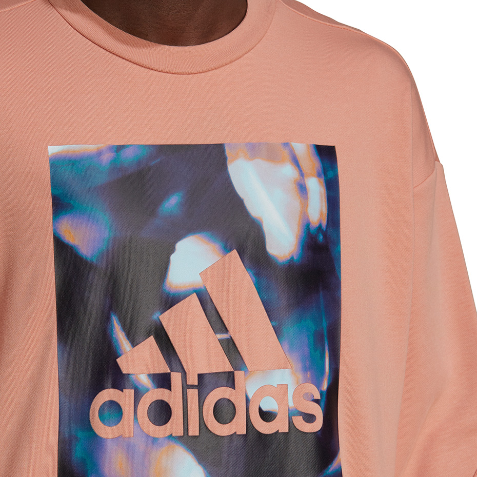 Bluza damska adidas Youforyou Sweatshirt pomarańczowa – ujęcie 5