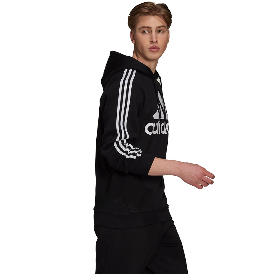Bluza męska adidas Essentials Hoodie czarna – ujęcie 4