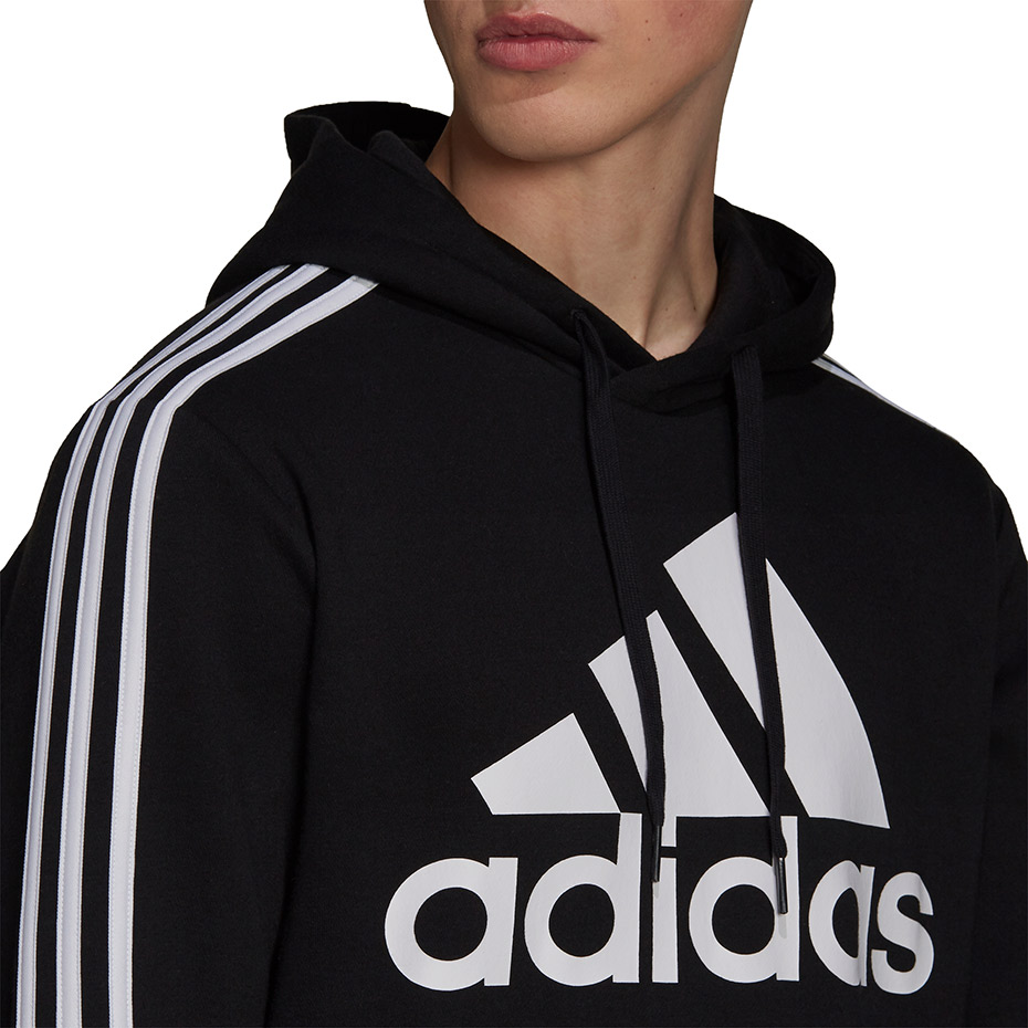 Bluza męska adidas Essentials Hoodie czarna – ujęcie 5