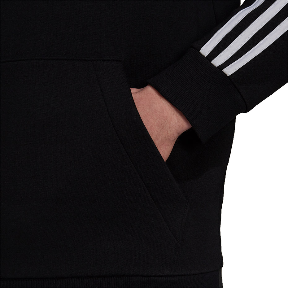Bluza męska adidas Essentials Hoodie czarna – ujęcie 6