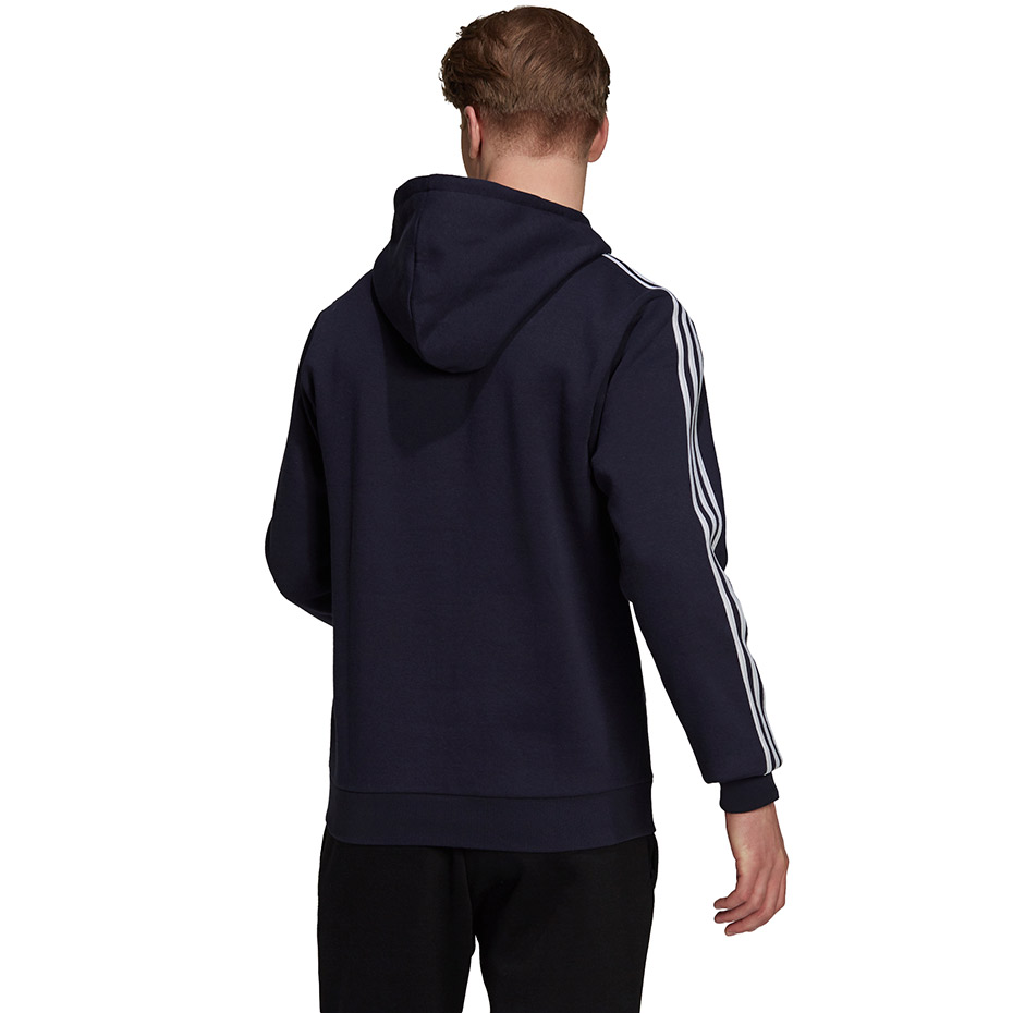 Bluza męska adidas Essentials Hoodie granatowa – ujęcie 2