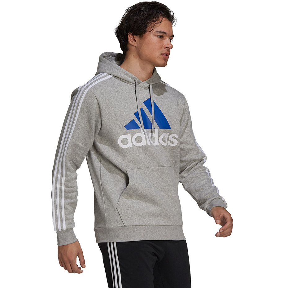 Bluza męska adidas Mens Essentials Hoodie szara – ujęcie 2