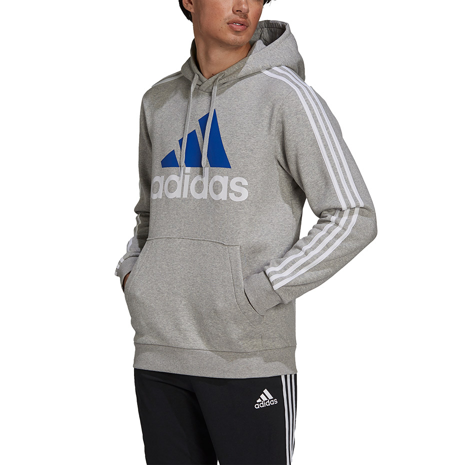 Bluza męska adidas Mens Essentials Hoodie szara – ujęcie 3