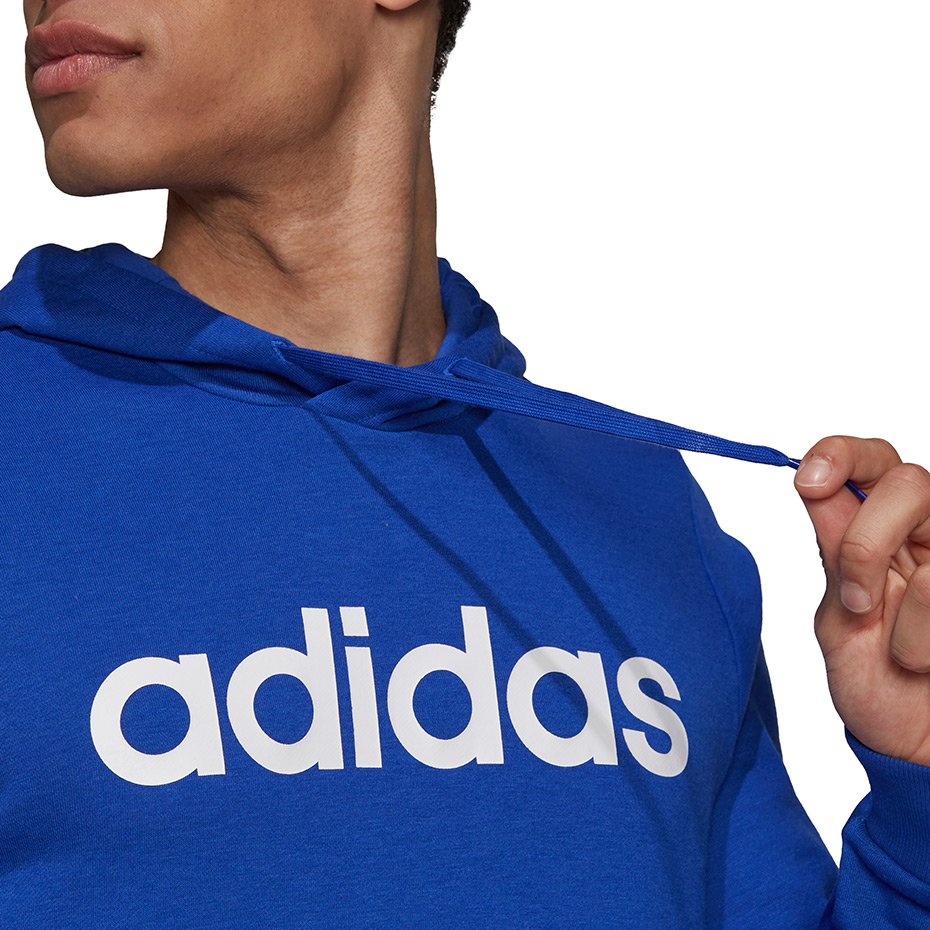 Bluza męska adidas Essentials Hoodie niebieska – ujęcie 5