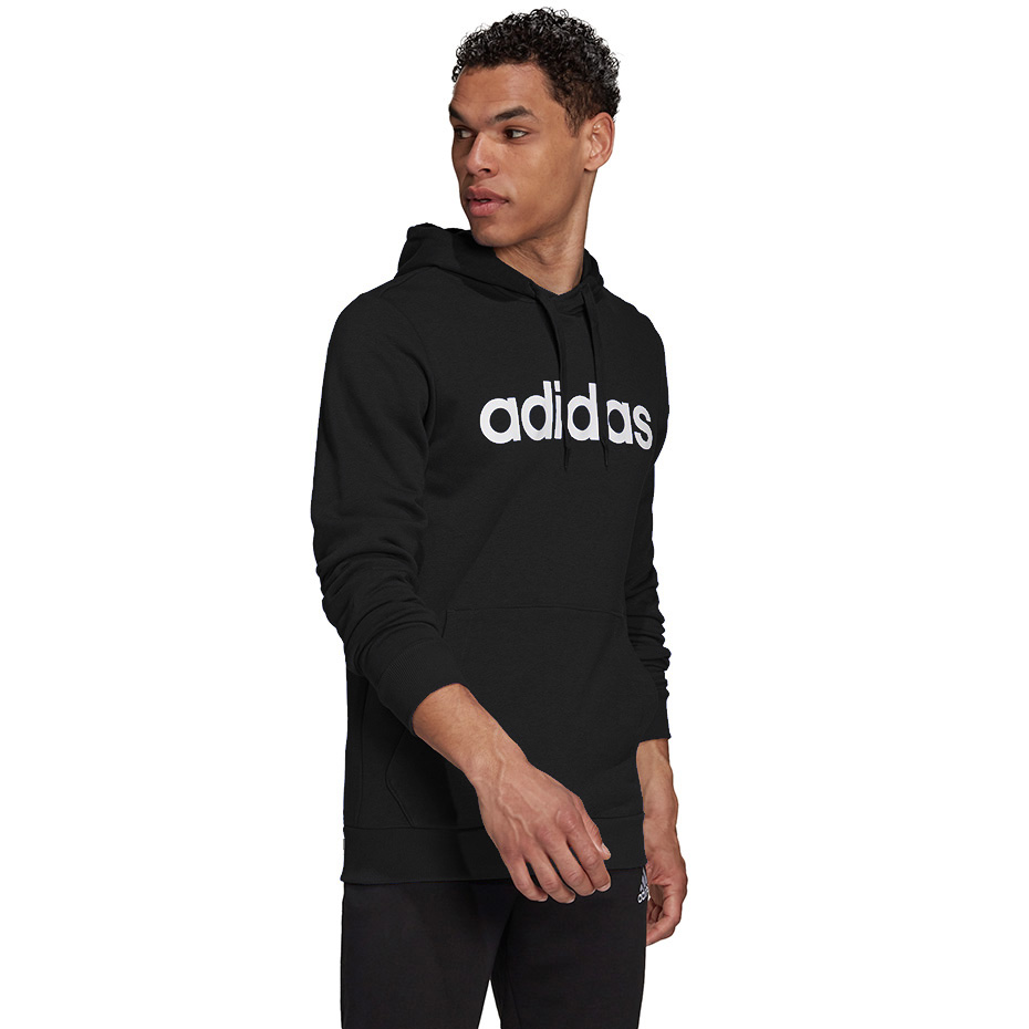 Bluza męska adidas Essentials Hoodie czarna – ujęcie 3
