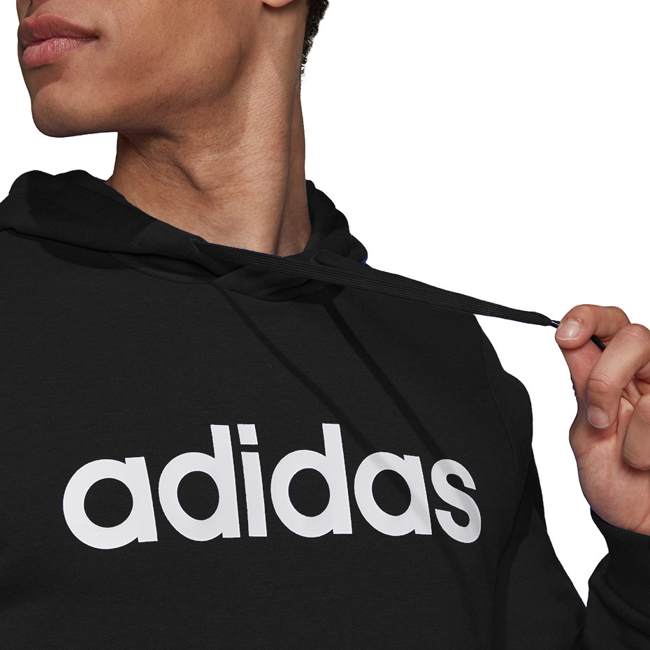 Bluza męska adidas Essentials Hoodie czarna – ujęcie 5