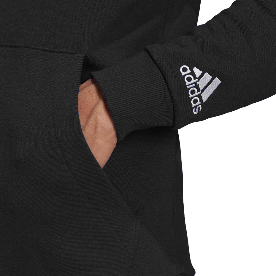 Bluza męska adidas Essentials Hoodie czarna – ujęcie 6