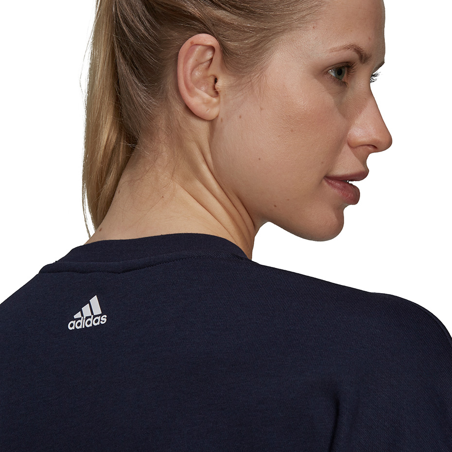 Bluza damska adidas U4U Soft Knit Swe granatowa – ujęcie 6