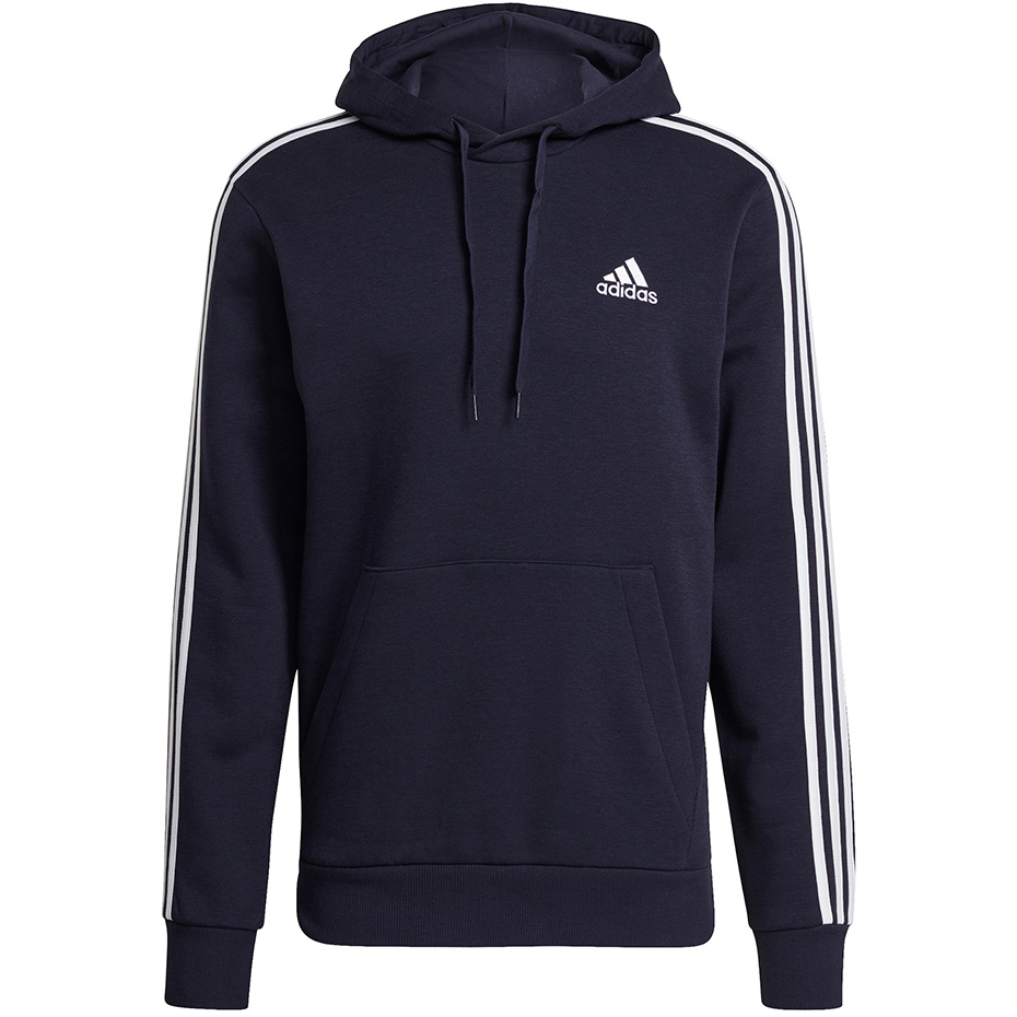 Bluza męska adidas Essentials Fleece 3-Stripes Hoodie granatowa