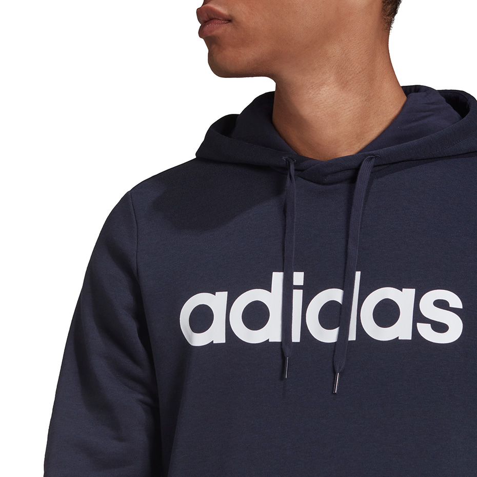 Bluza męska adidas Essentials Linear granatowa – ujęcie 5
