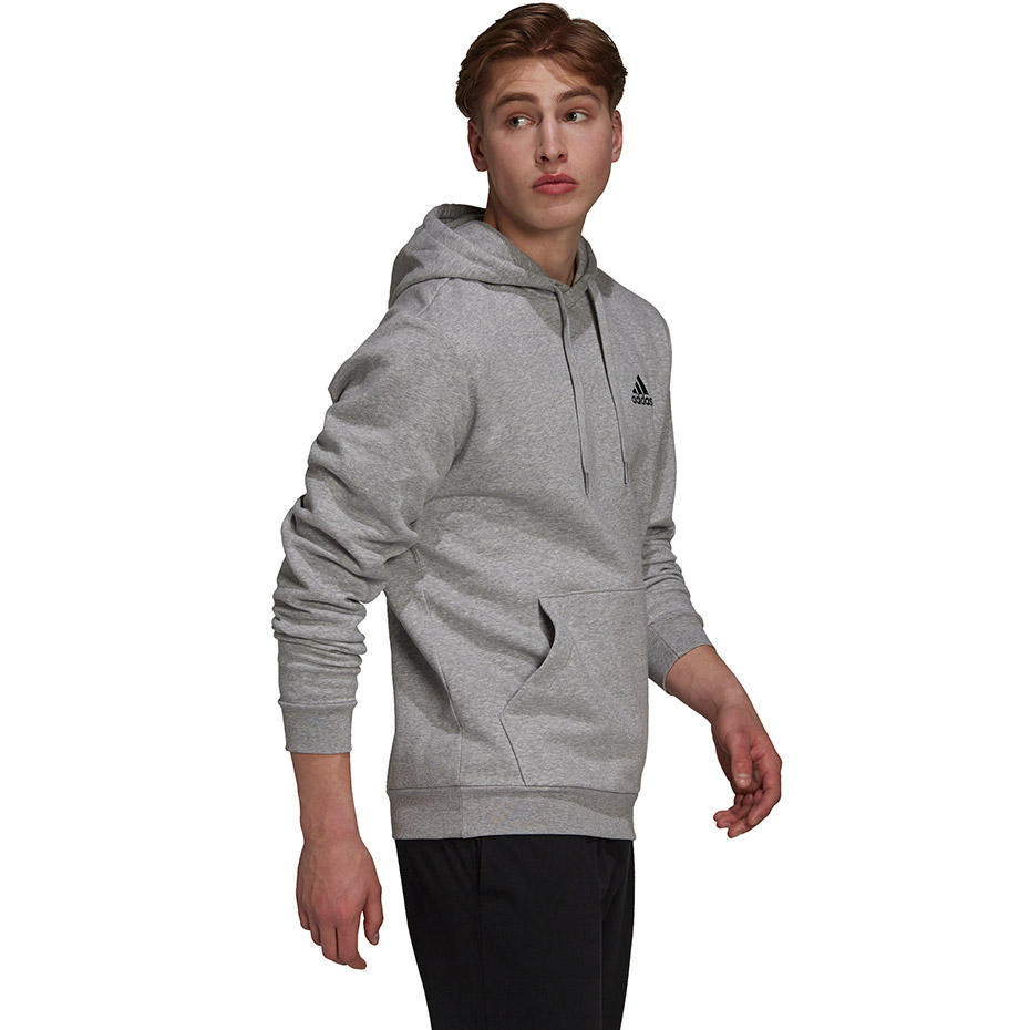 Bluza męska adidas Essentials Fleece szara – ujęcie 3