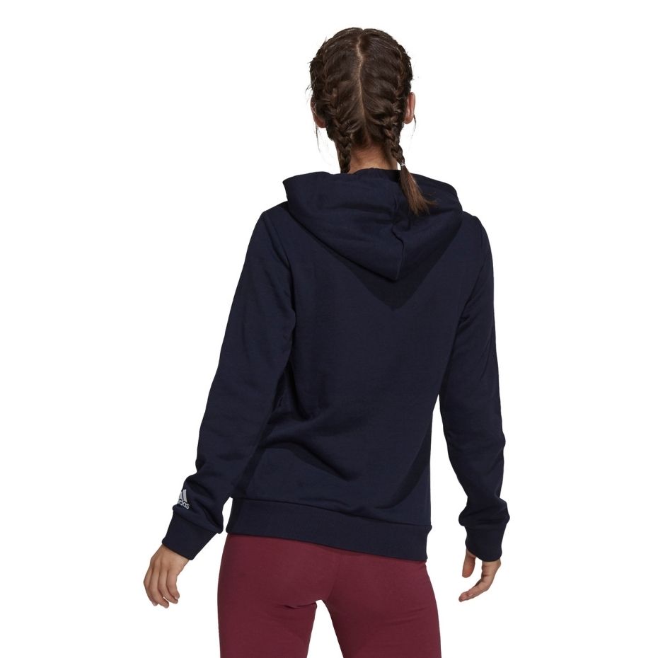 Bluza damska adidas Essentials Hoodie granatowa – ujęcie 4