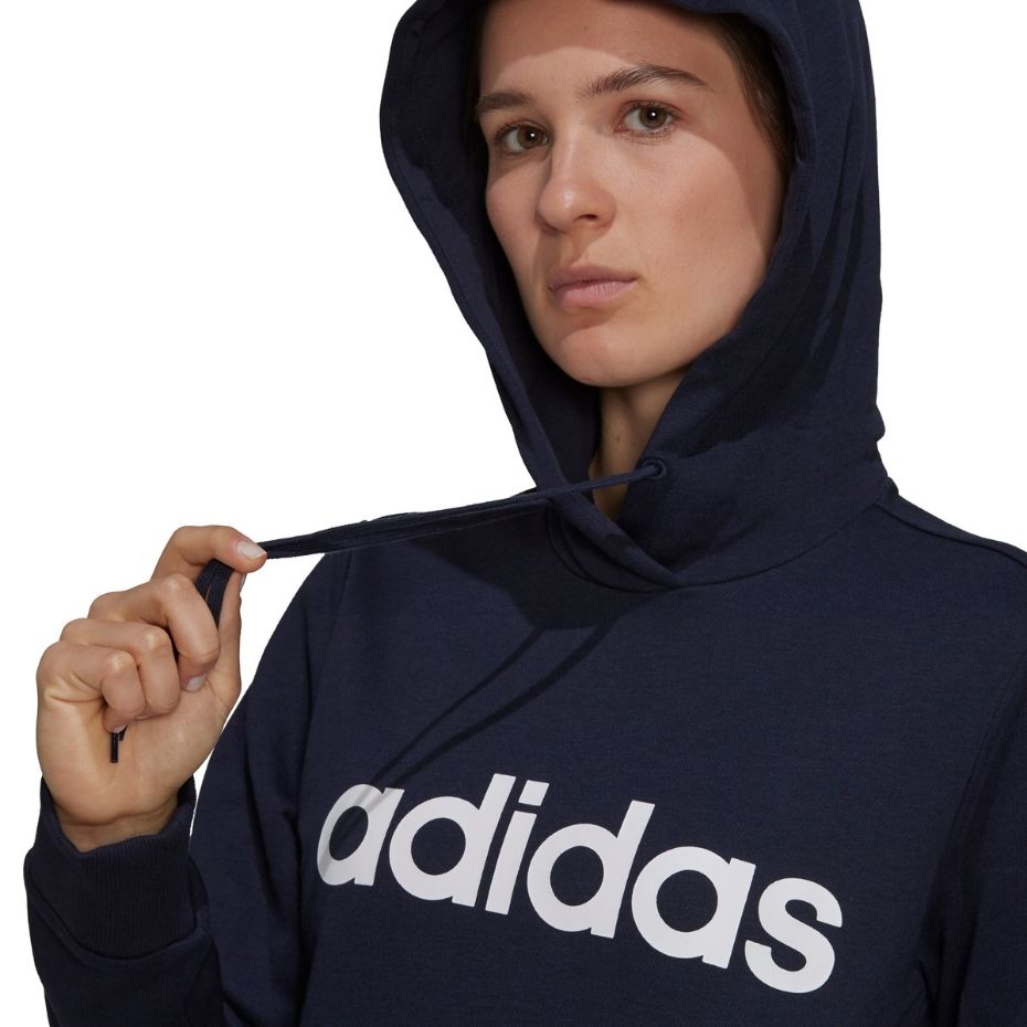 Bluza damska adidas Essentials Hoodie granatowa – ujęcie 5