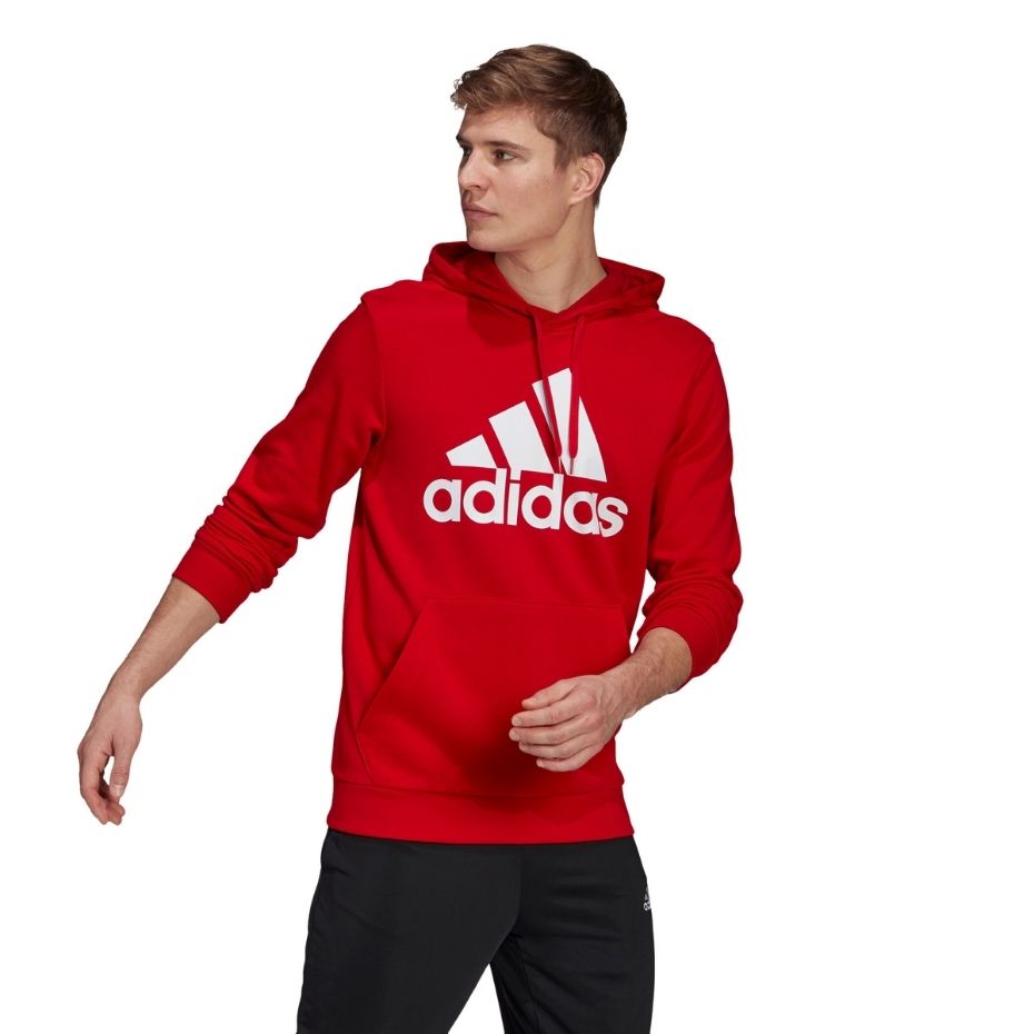 Bluza męska adidas Essentials Big Logo czerwona – ujęcie 2