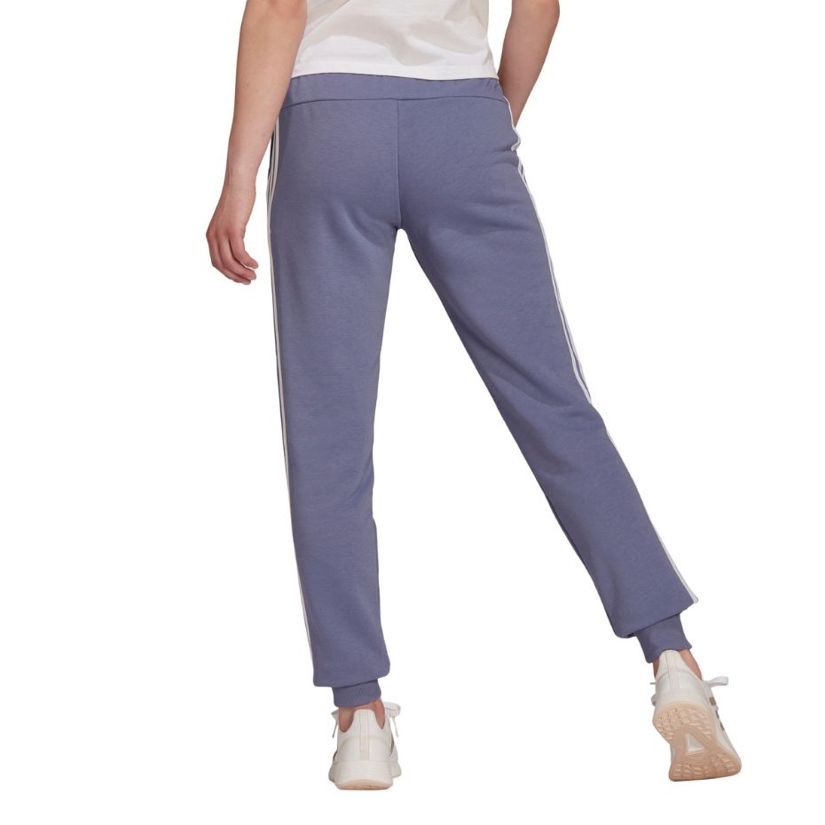 Spodnie damskie adidas Essentials French Terry 3-Stripes Pants fioletowe – ujęcie 5