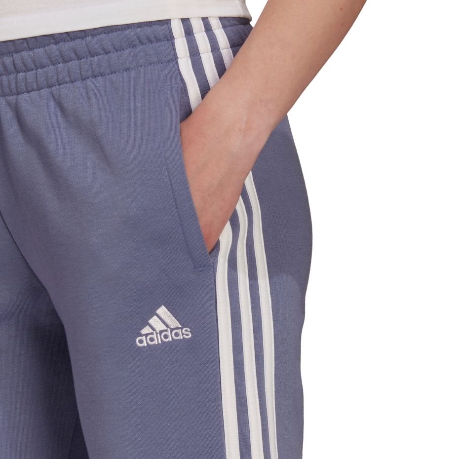 Spodnie damskie adidas Essentials French Terry 3-Stripes Pants fioletowe – ujęcie 6