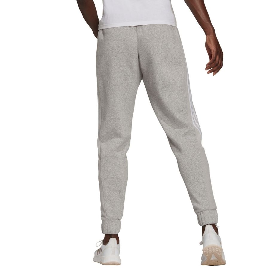 Spodnie damskie adidas Essentials Colorblock Block Cut 3-Stripes Regular Tapered Pants szare – ujęcie 4