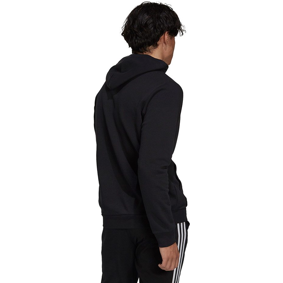 Bluza męska adidas Essentials Fleece czarna – ujęcie 4