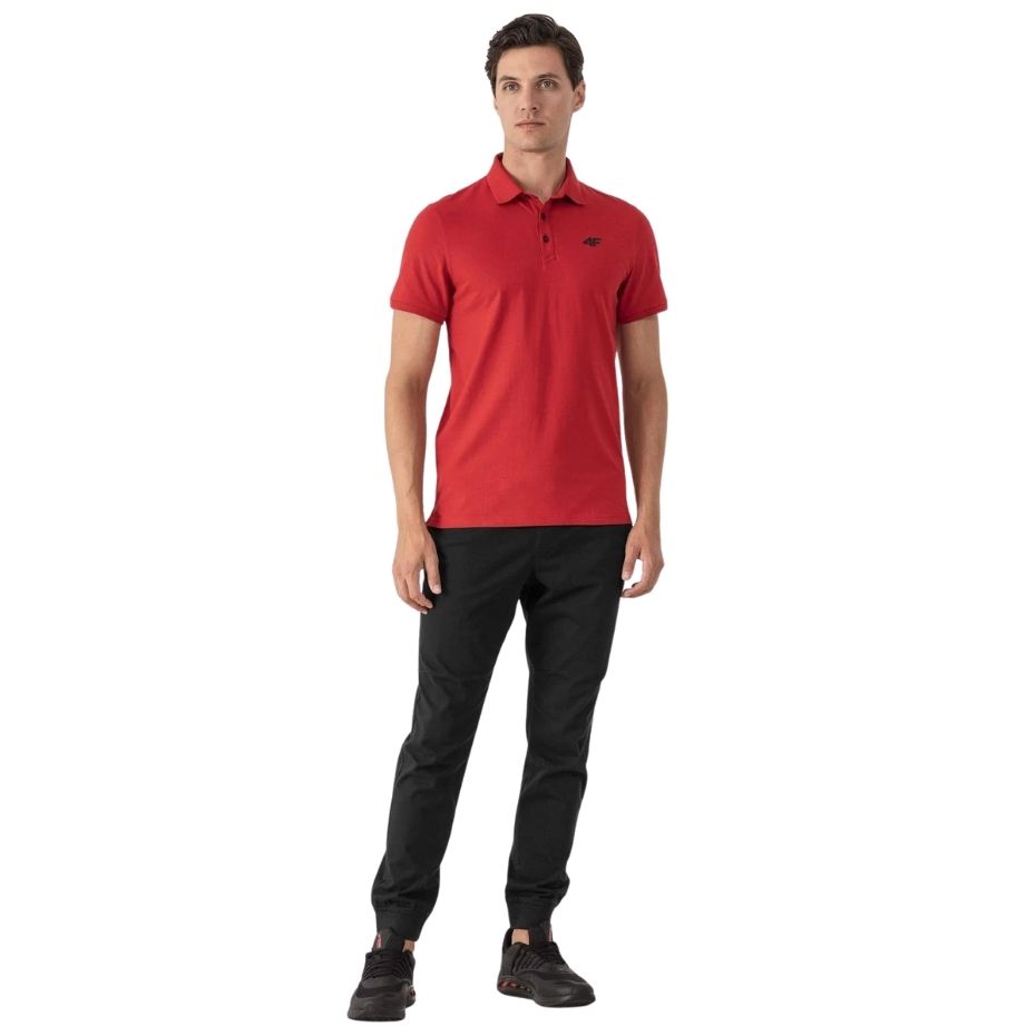 Koszulka męska 4F czerwona NOSH4 – ujęcie 4