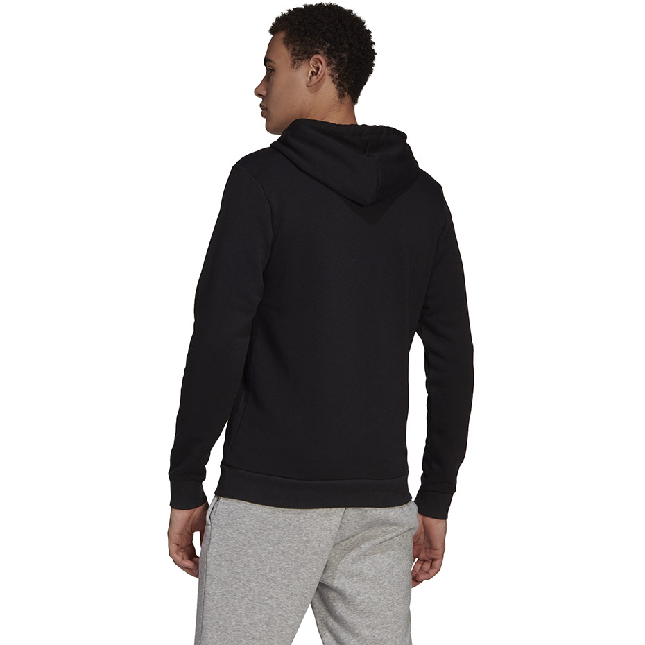 Bluza męska adidas Essentials Fleece Big Logo Hoodie czarna – ujęcie 4