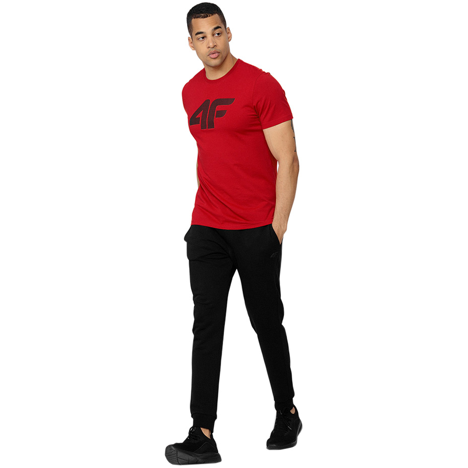 Koszulka męska 4F czerwona H4L22 – ujęcie 4