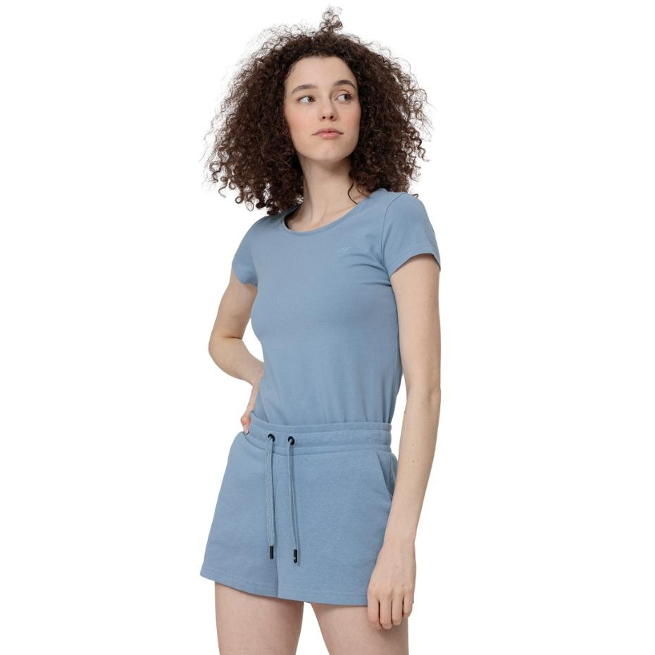 Koszulka damska 4F niebieska H4L22 TSD350 – ujęcie 3