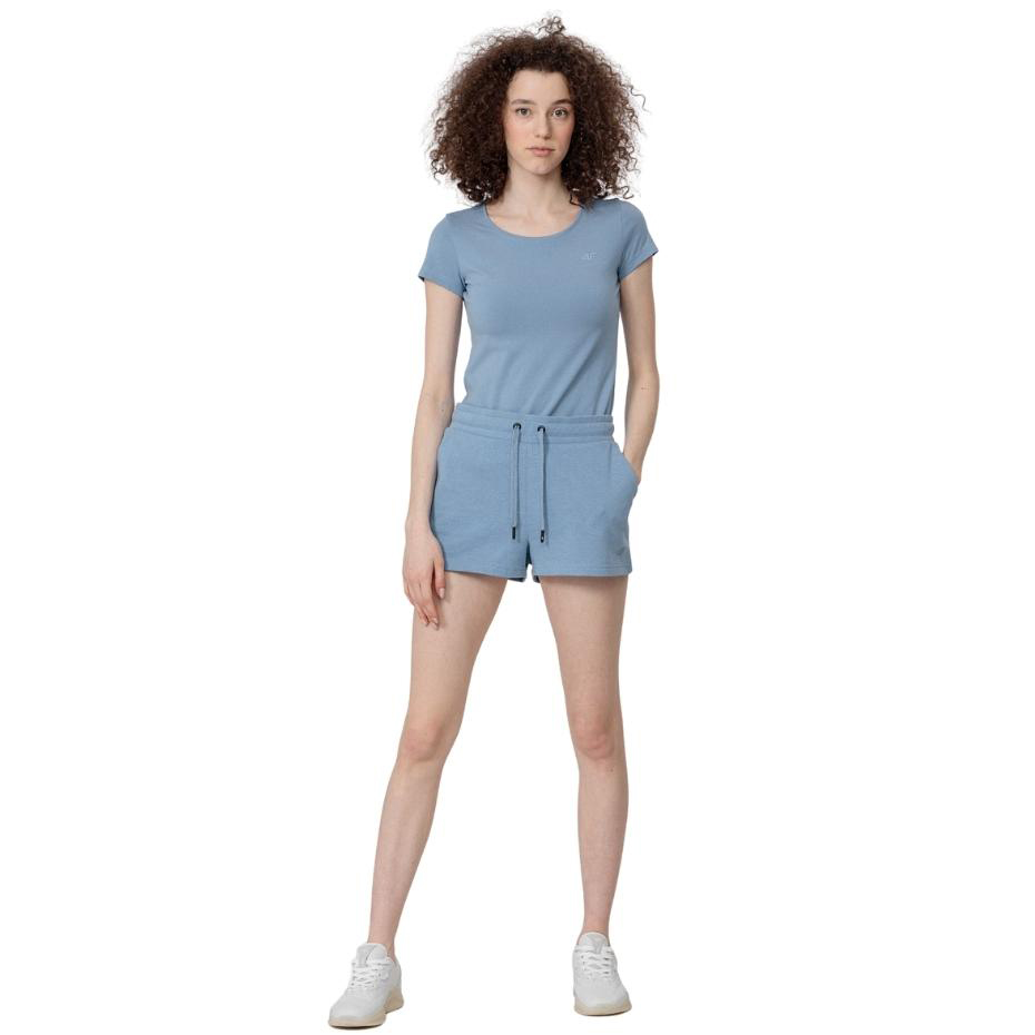 Koszulka damska 4F niebieska H4L22 TSD350 – ujęcie 4