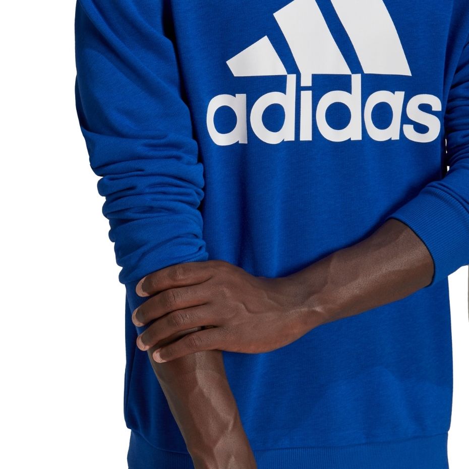 Bluza męska adidas Essentials Big Logo niebieska – ujęcie 3