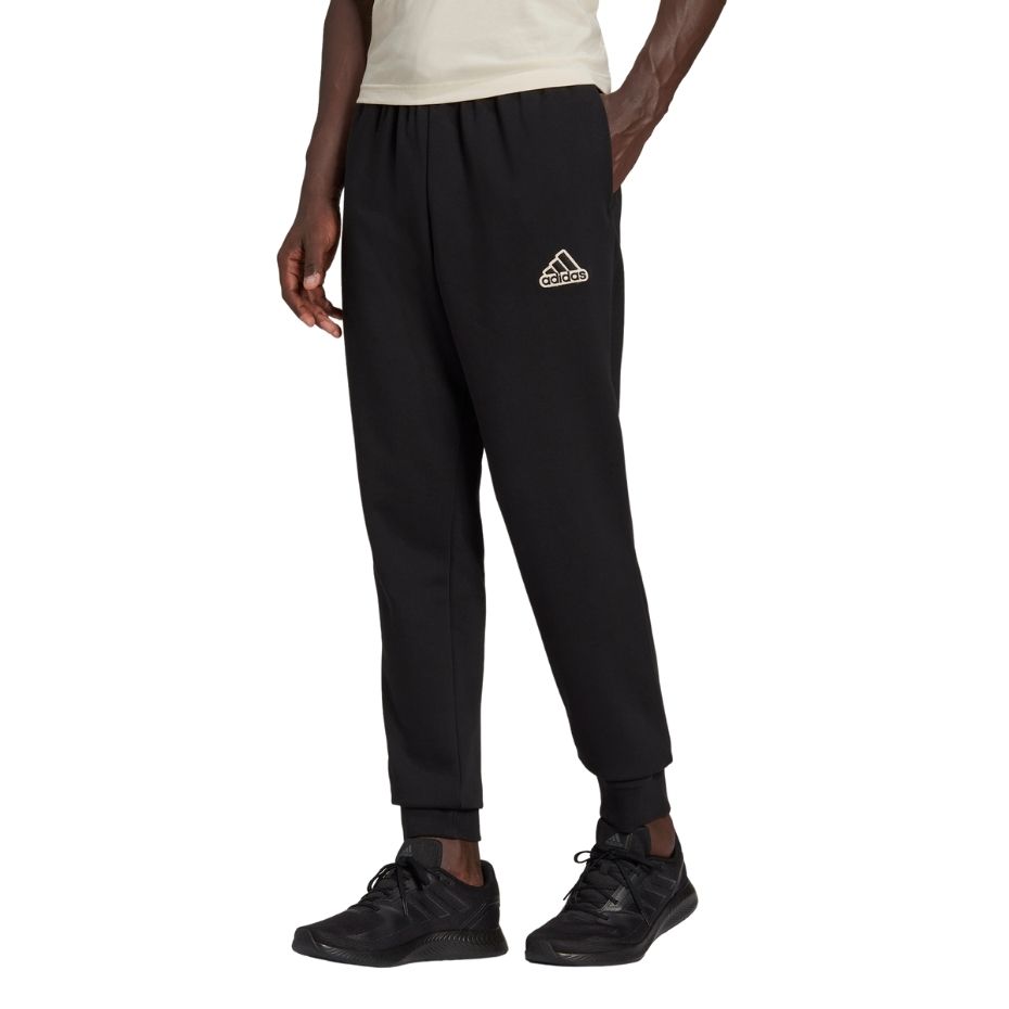 Spodnie męskie adidas Essentials FeelComfy French Terry Pants czarne – ujęcie 2