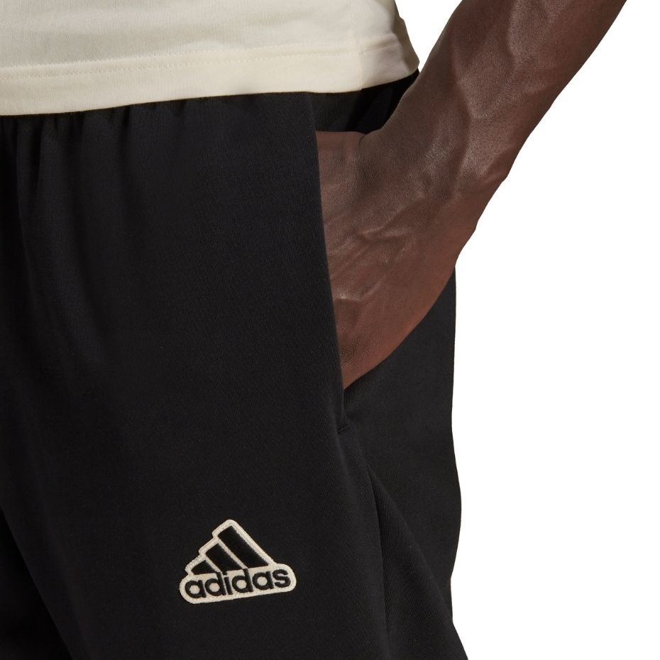 Spodnie męskie adidas Essentials FeelComfy French Terry Pants czarne – ujęcie 5