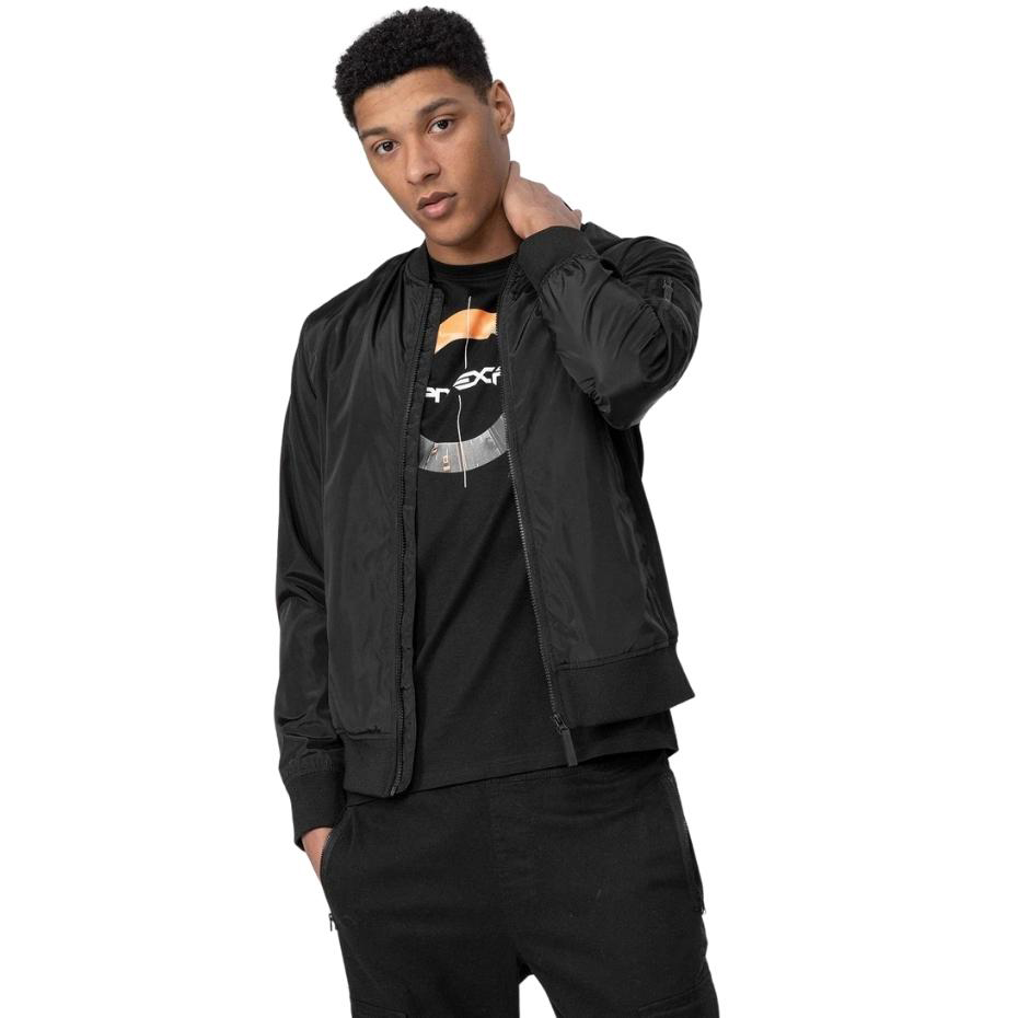 Kurtka męska 4F głęboka czerń H4L22 KUMC001 – ujęcie 3