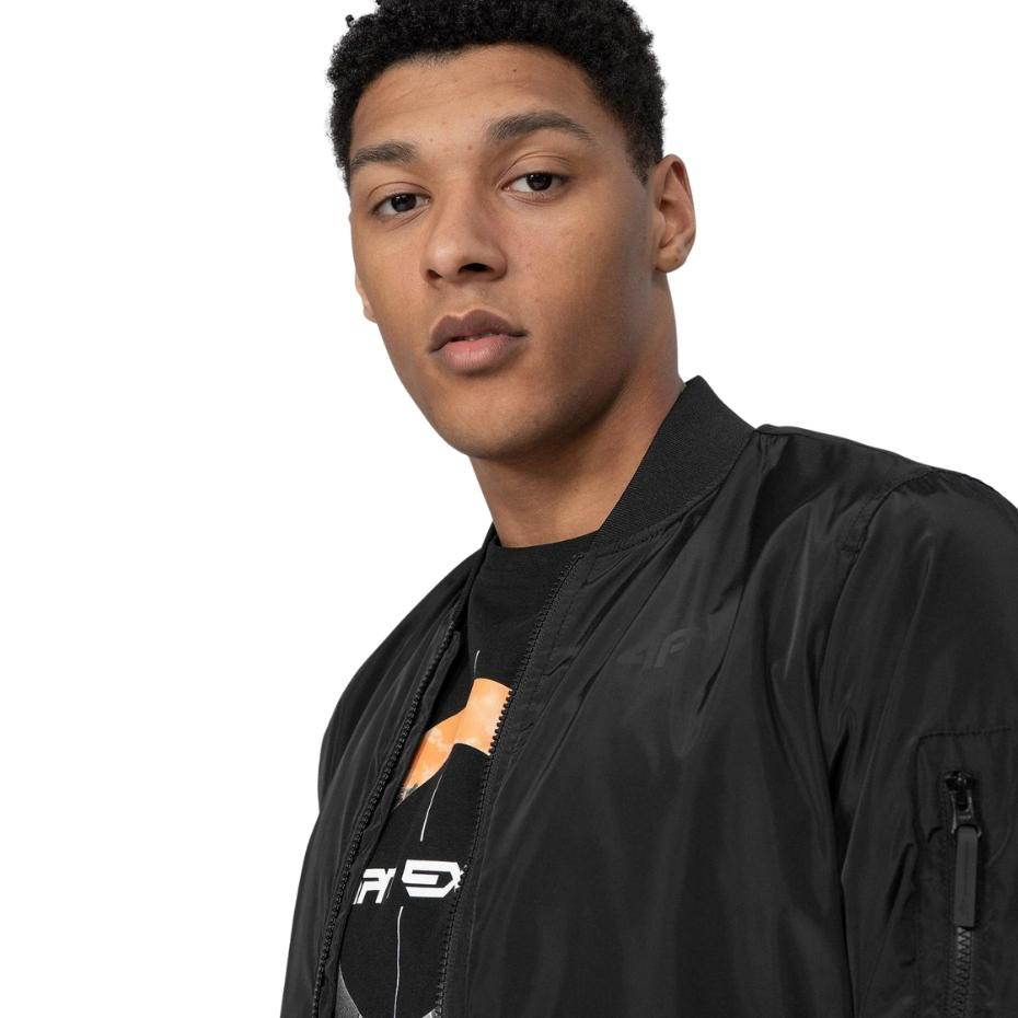 Kurtka męska 4F głęboka czerń H4L22 KUMC001 – ujęcie 5