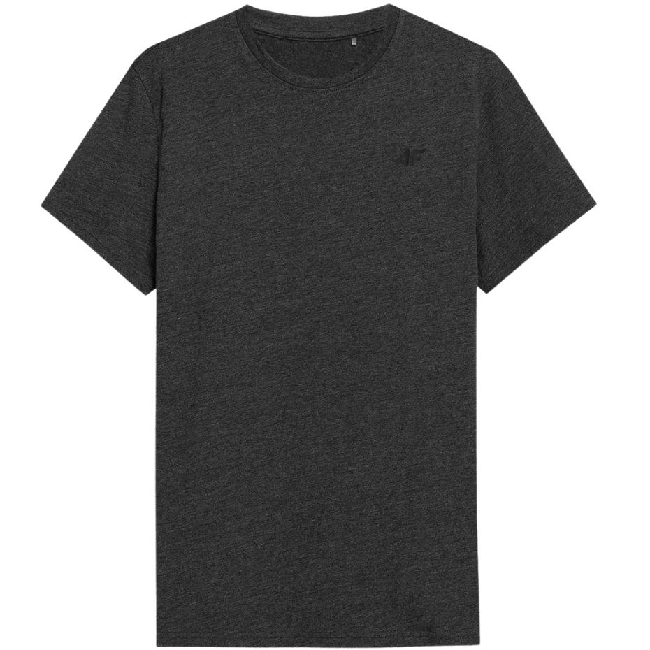 Koszulka męska 4F ciemny szary melanż H4L22 – ujęcie 2