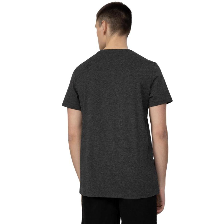 Koszulka męska 4F ciemny szary melanż H4L22 – ujęcie 4