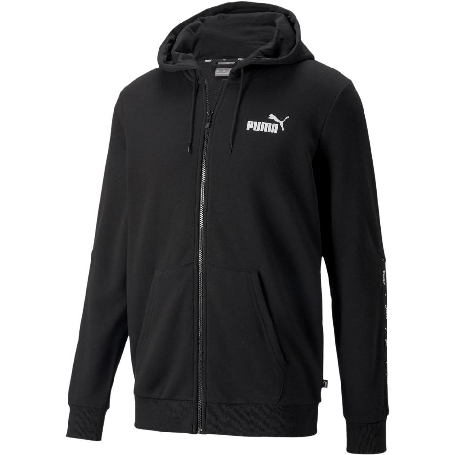 Bluza męska Puma ESS+ Tape Full-Zip Hoodie TR czarna