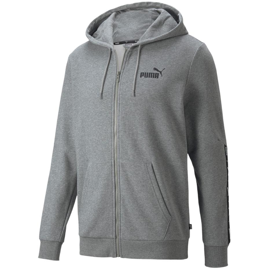 Bluza męska Puma ESS+ Tape Full-Zip Hoodie TR szara